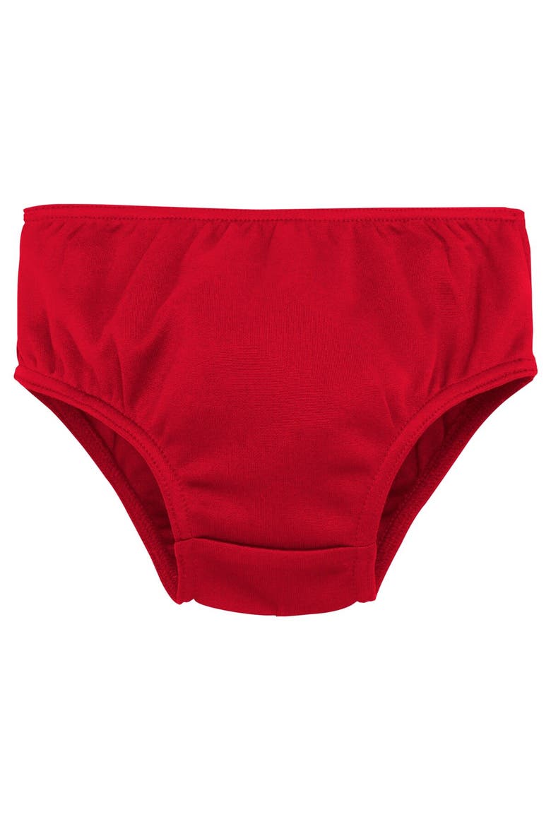 Girls Toddler Scarlet Nebraska Huskers Cheer Captain Dress & Bloomers Two-Piece Set, Alternate, color, Scarlet