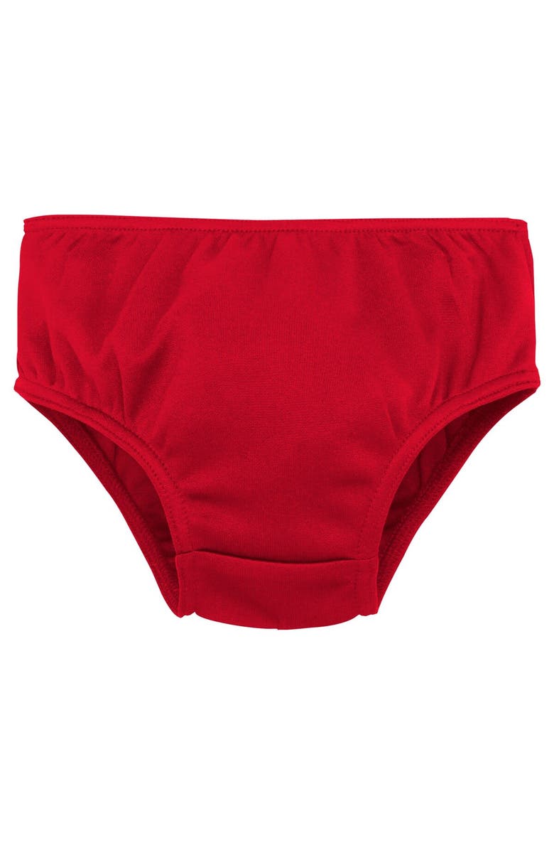 Outerstuff Girls Toddler Scarlet Nebraska Huskers Cheer Captain Dress & Bloomers Two-Piece Set, Alternate, color, Scarlet