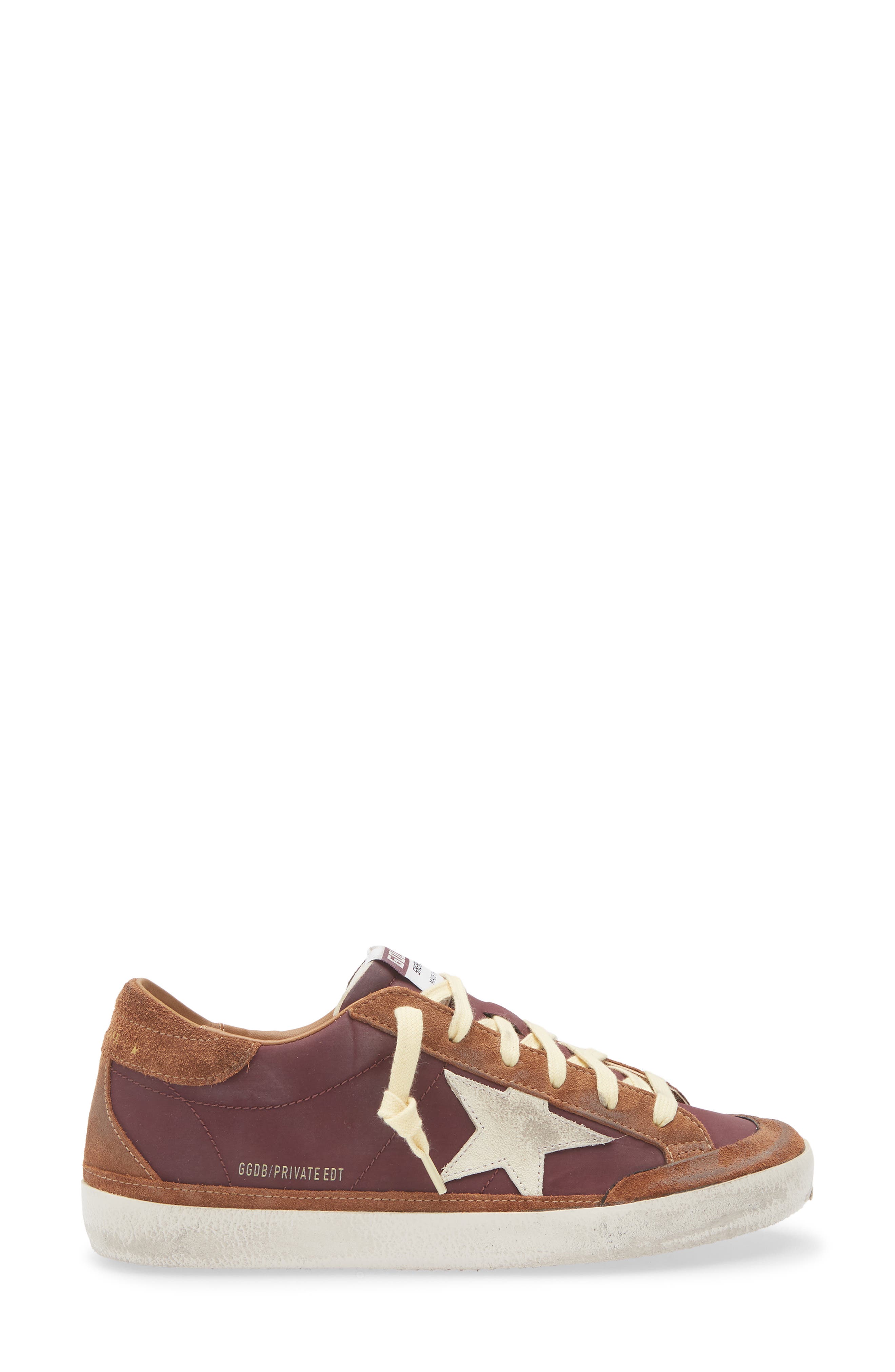 Golden Goose Super-Star Sneaker, Alternate, color, Bordeaux/ Brown/ Beige
