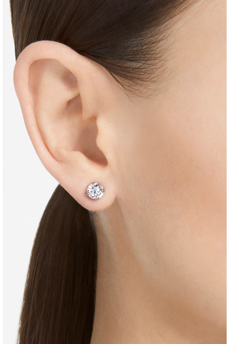 Stilla Stud Earrings, Alternate, color, SILVER / CLEAR CRYSTAL