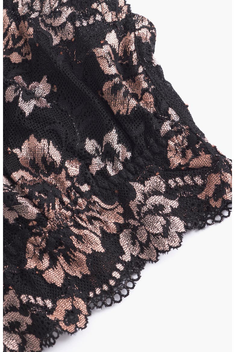 Savona Curvy Longline Bralet, Alternate, color, Black/Mandorla