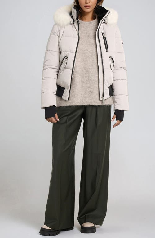 Noize Vic Heavyweight Bomber Jacket In White