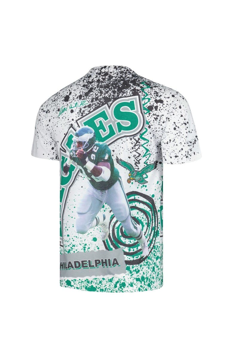 Mitchell & Ness Men's Mitchell & Ness Reggie White White Philadelphia Eagles Retired Player Name & Number Burst T-Shirt, Alternate, color,