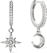 Ana Luisa Crescent Moon Huggie Hoops - Celeste | Nordstrom