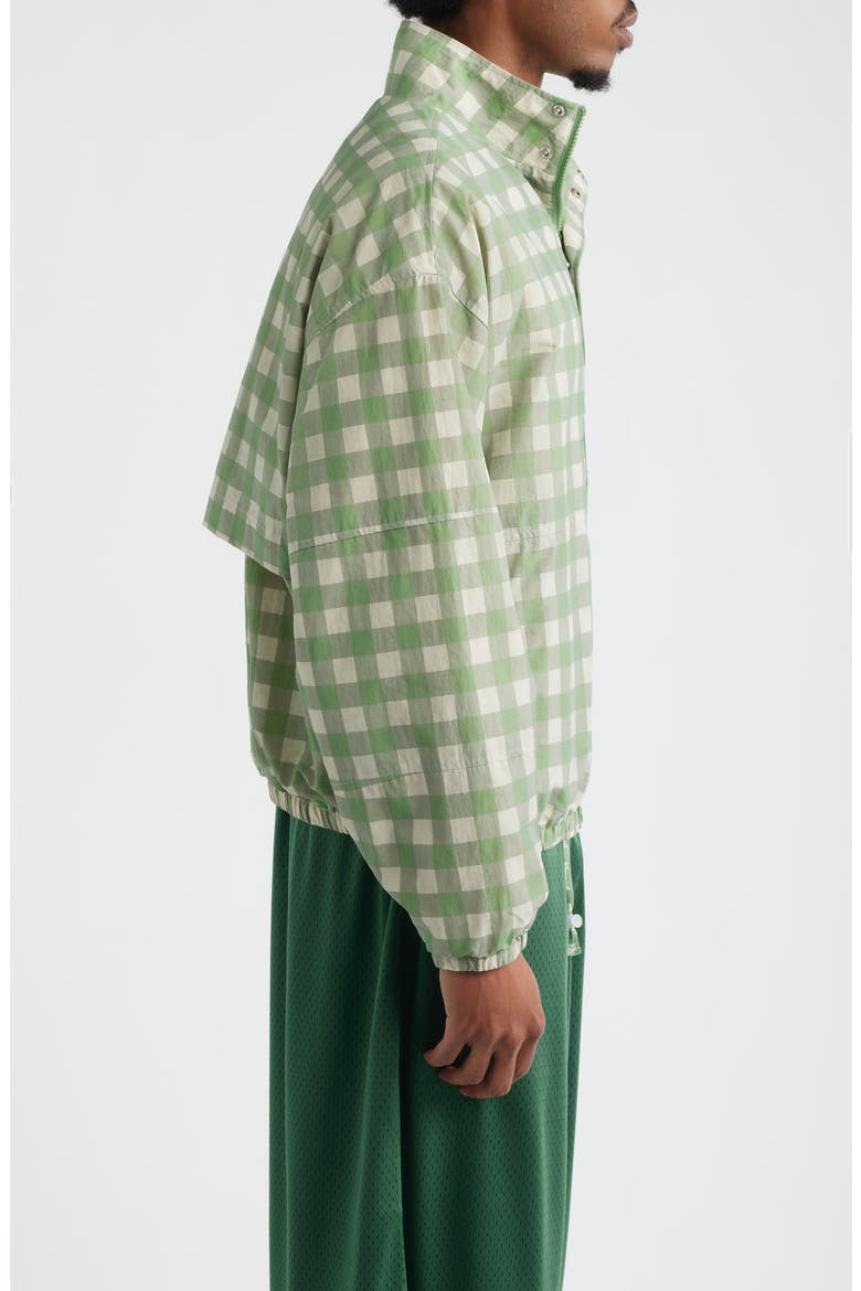 Off Grid Windbreaker Jacket, Alternate, color, GREEN GINGHAM