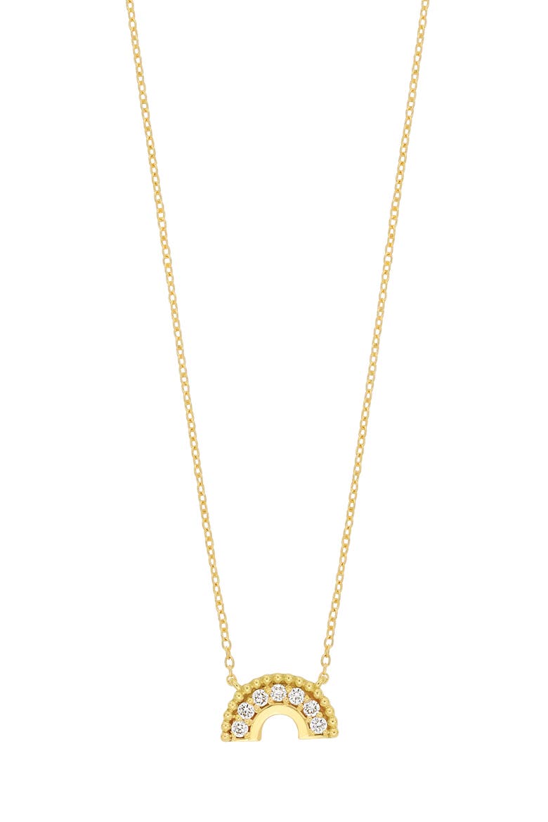Diamond Rainbow Necklace (Nordstrom Exclusive), Main, color, 18K YELLOW GOLD