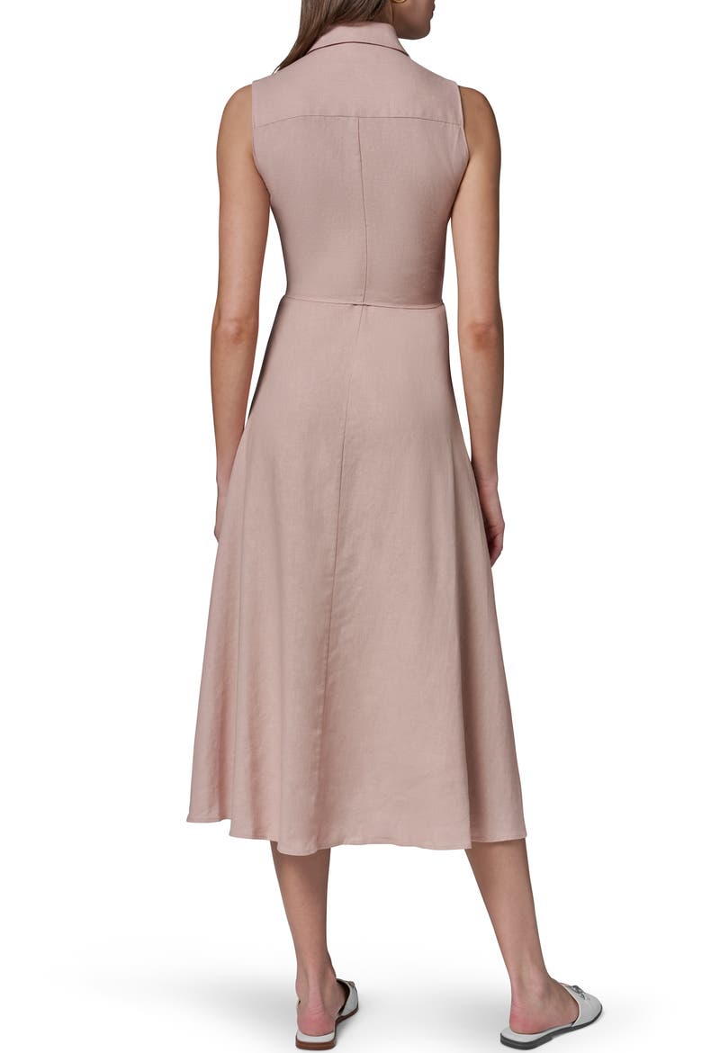 Sleeveless Linen Blend Shirtdress, Alternate, color, SNOW PETAL