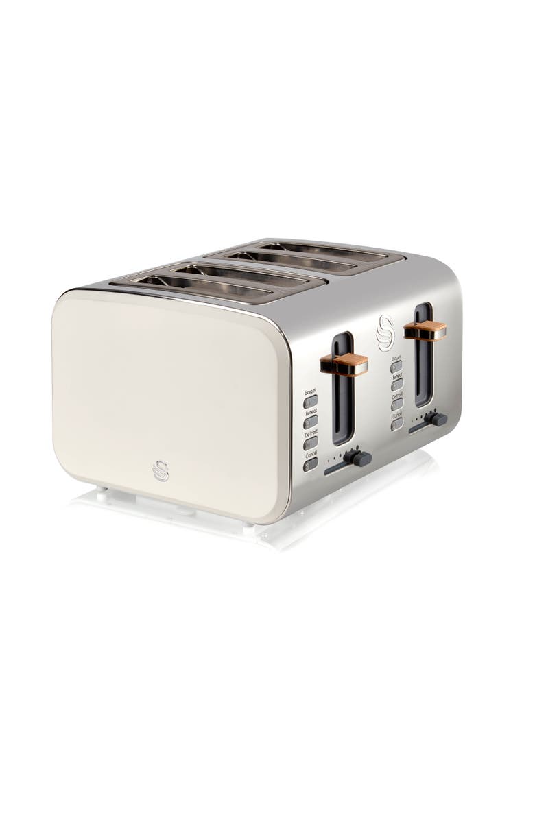 Swan Nordic Four Slice Toaster, Main, color, White