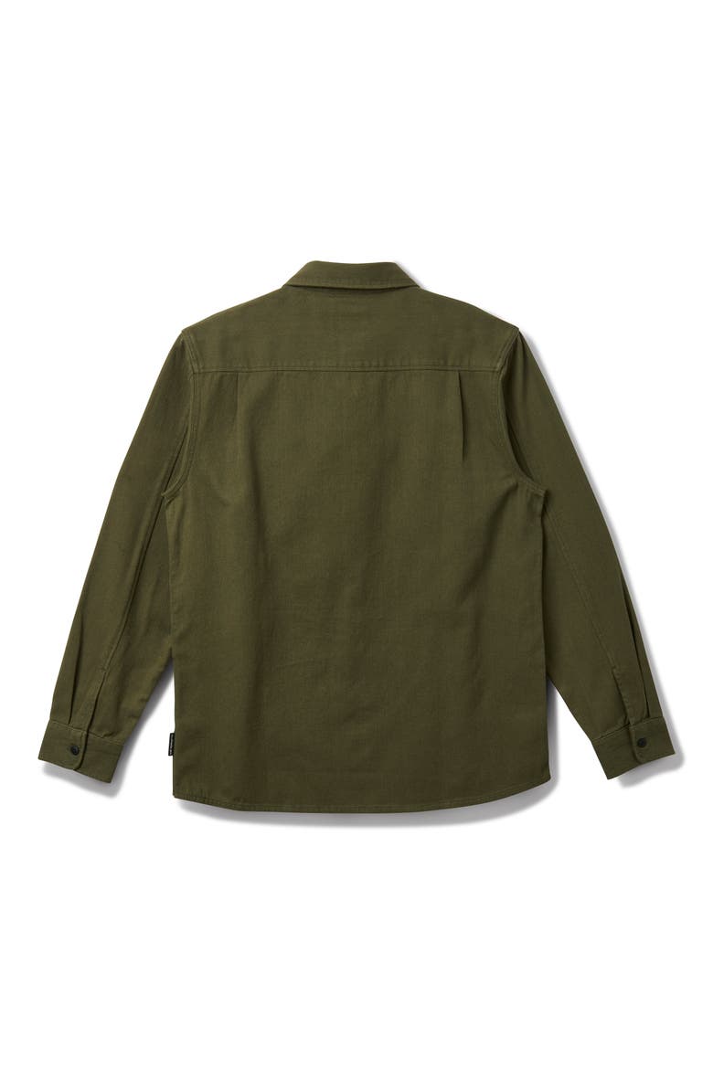 Herson Cotton Twill Button-Up Overshirt, Alternate, color, GRAPE LEAF