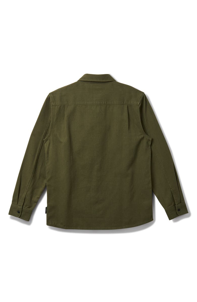 Quiksilver Herson Cotton Twill Buton-Up Overshirt, Alternate, color, Grape Leaf