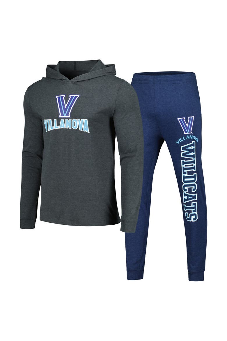 Men's Concepts Sport Navy/Charcoal Villanova Wildcats Meter Pullover Hoodie & Pant Sleep Set, Main, color, Navy