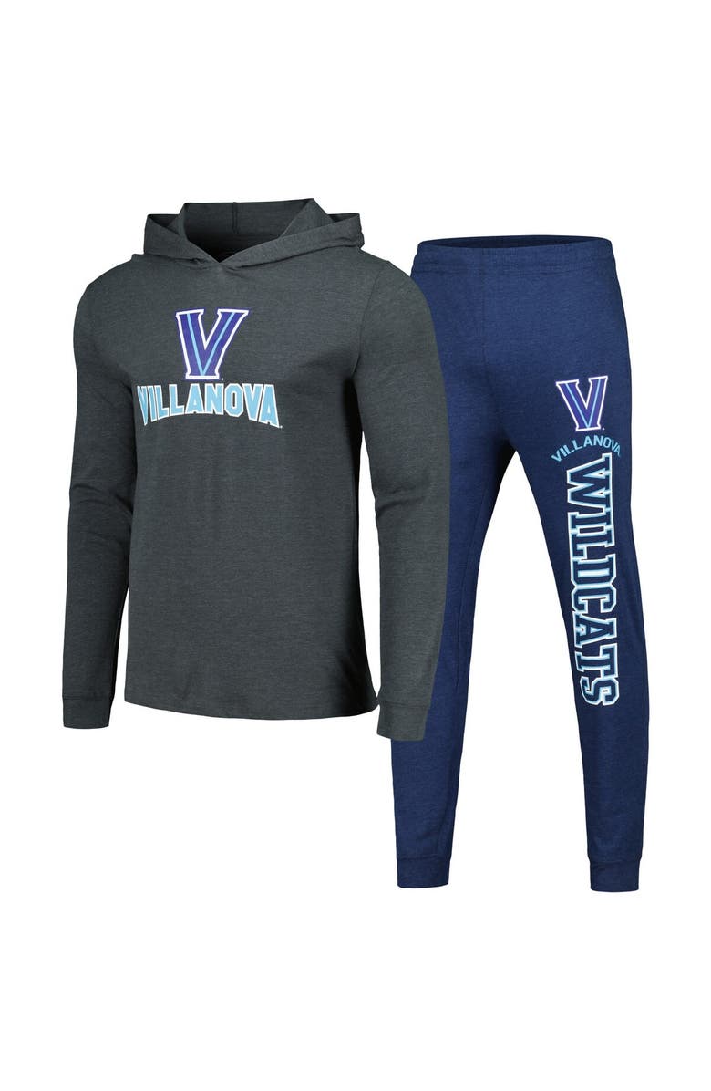 CONCEPTS SPORT Men's Concepts Sport Navy/Charcoal Villanova Wildcats Meter Pullover Hoodie & Pant Sleep Set, Main, color, Navy