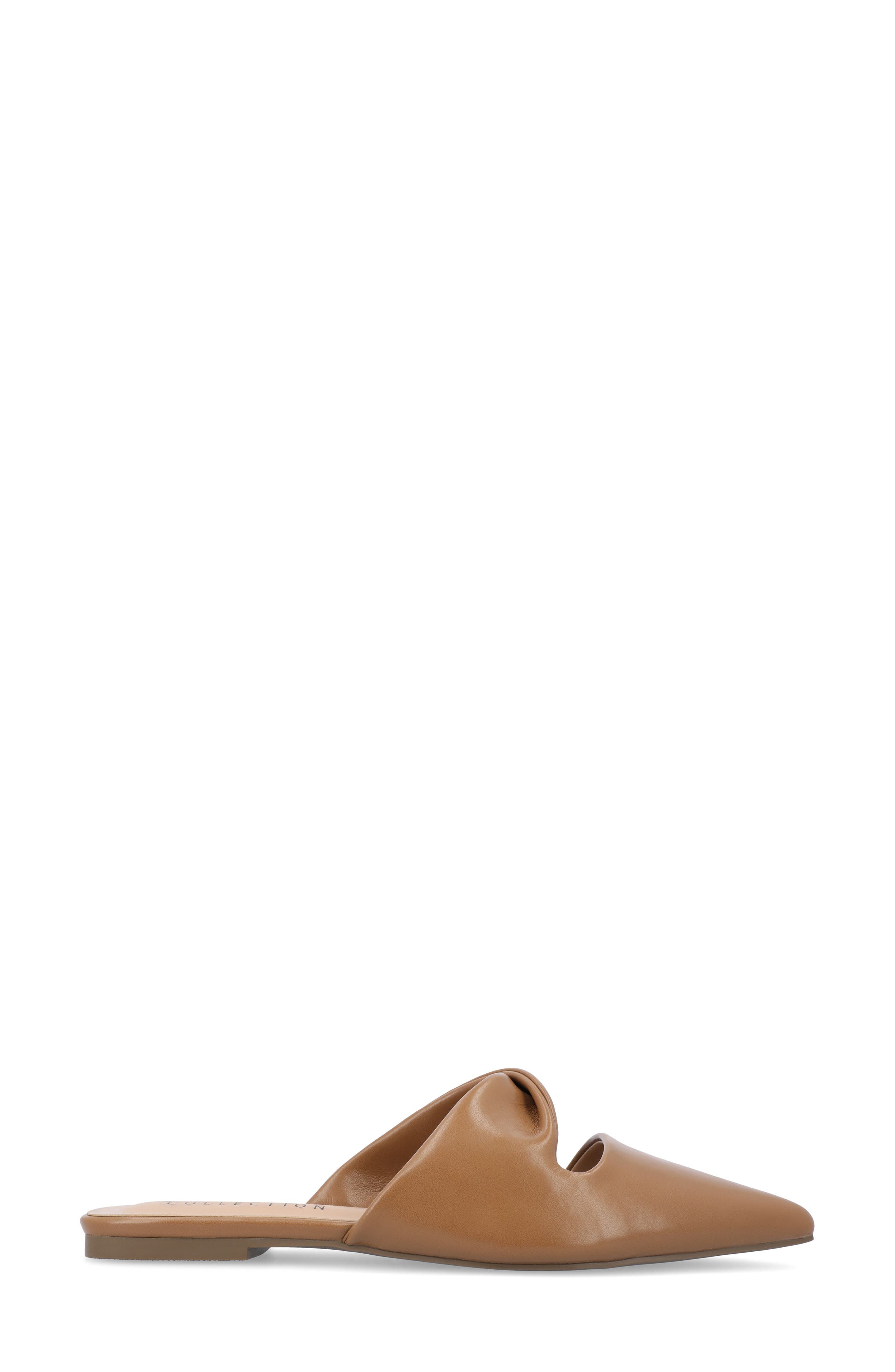 Journee Collection Enniss Flat Mule, Alternate, color, Brown
