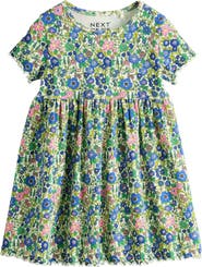 NEXT Kids' Floral Ditsy Print Rib Dress