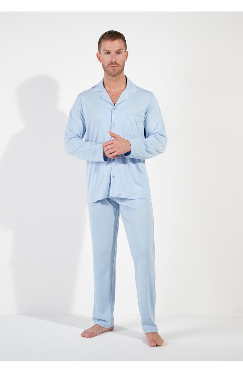 HOM Rafael Long Pajama Set, Alternate, color, Light Blue
