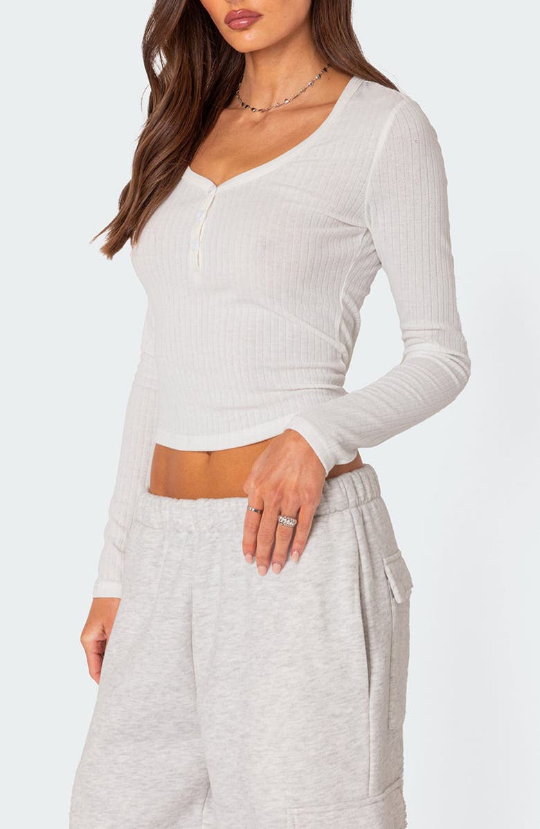 EDIKTED Noah Pointelle Henley, Alternate, color, White