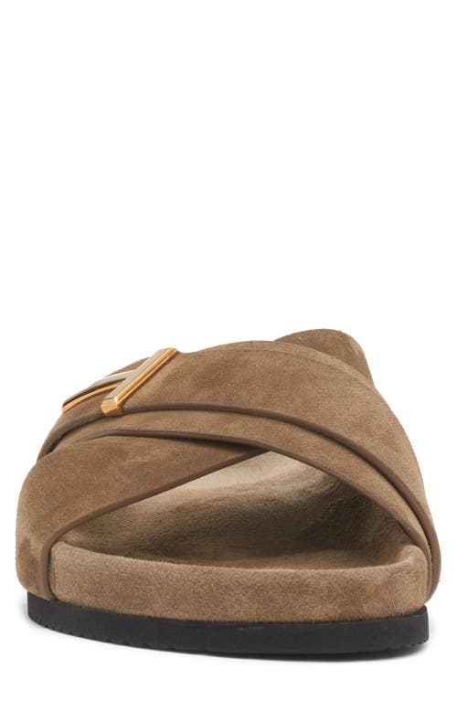 Tom Ford Wicklow T Suede Sandal In Brown