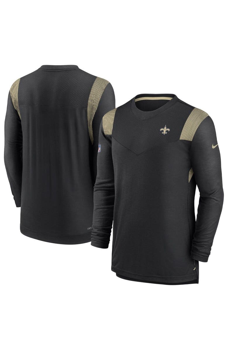 Nike Men's Nike Black New Orleans Saints Sideline Tonal Logo Performance Player Long Sleeve T-Shirt, Main, color, Black