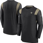 Nike Men's Nike Black New Orleans Saints Sideline Tonal Logo Performance Player Long Sleeve T-Shirt