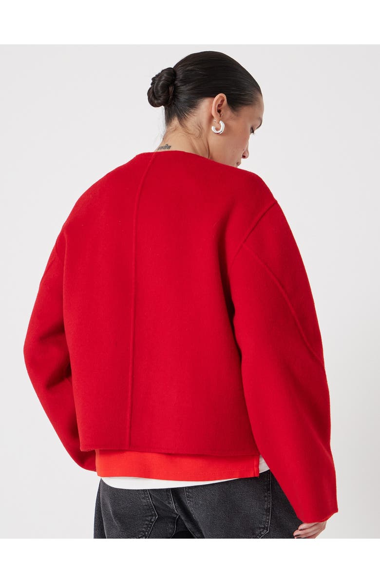 Hush Linnie Double Faced Collarless Jacket, Alternate, color, Bright Red