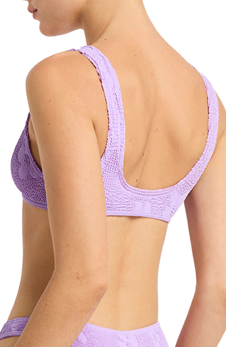 bond-eye Ring Scout Bikini Top, Alternate, color, Lavender Floral