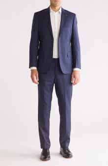 Scotch & Soda Modern Fit Solid Navy Wool Suit