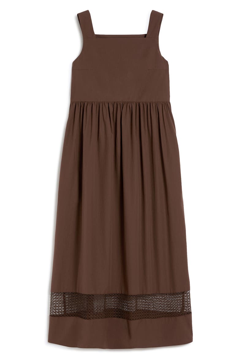 Gola Lace Inset Cotton Dress, Alternate, color, CHOCOLATE