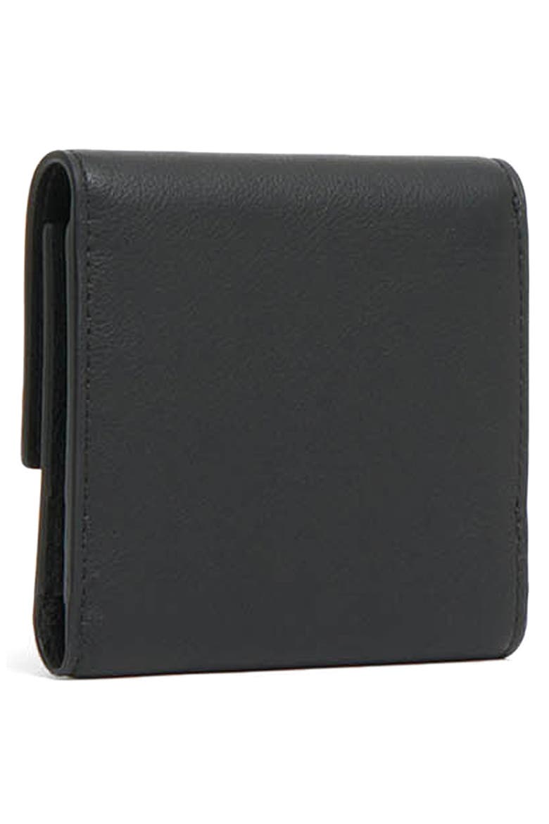 Leather Trifold Wallet, Alternate, color, BLACK