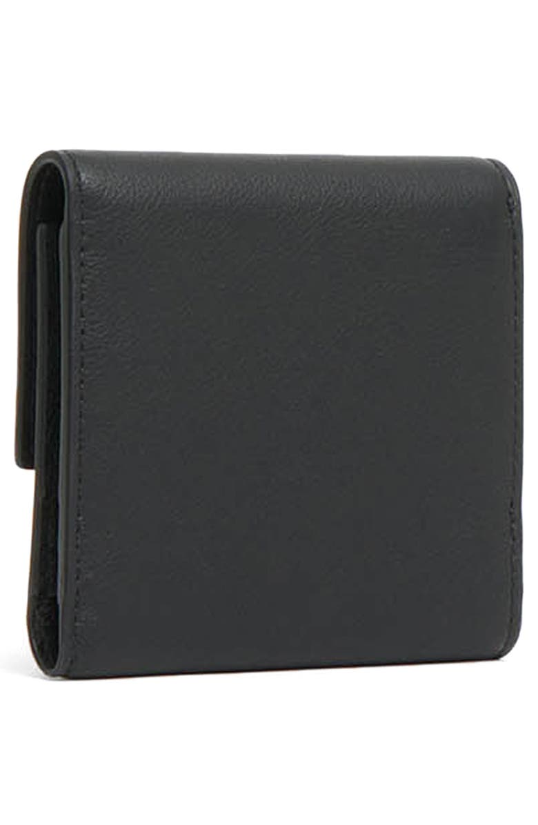 Mansur Gavriel Leather Trifold Wallet, Alternate, color, Black