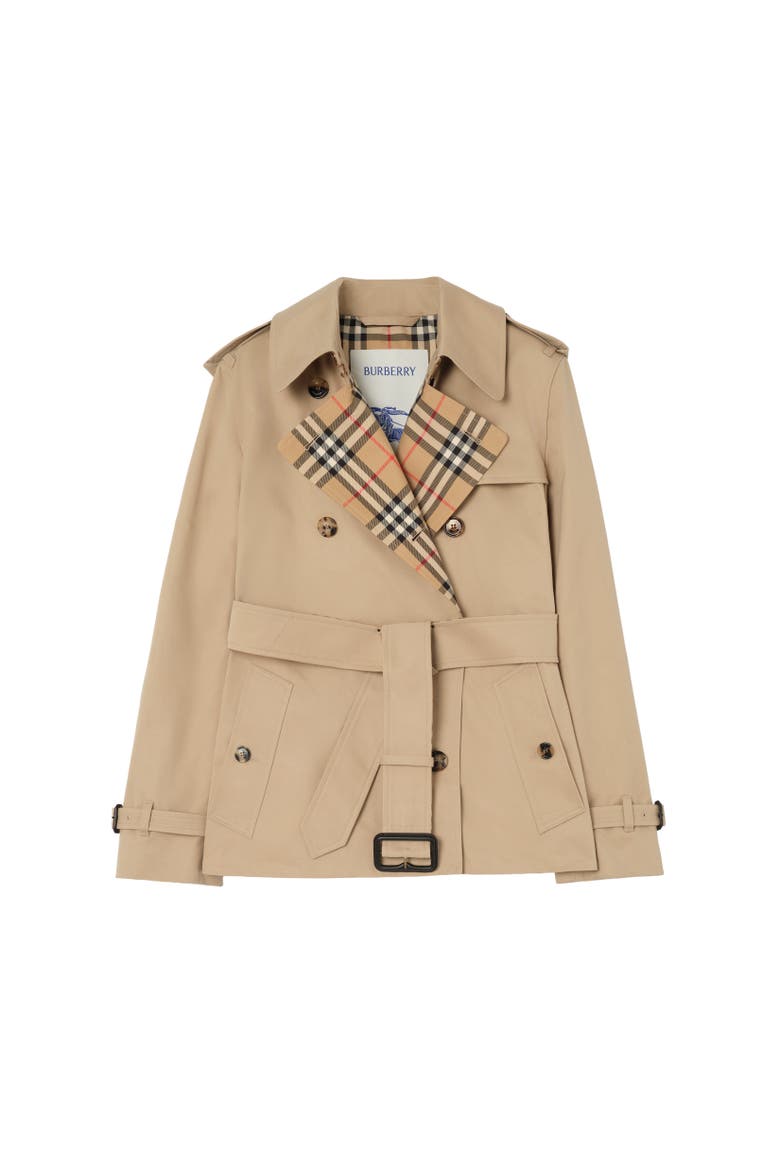 Garbardine Lakefield Trench Jacket, Alternate, color, Honey beige