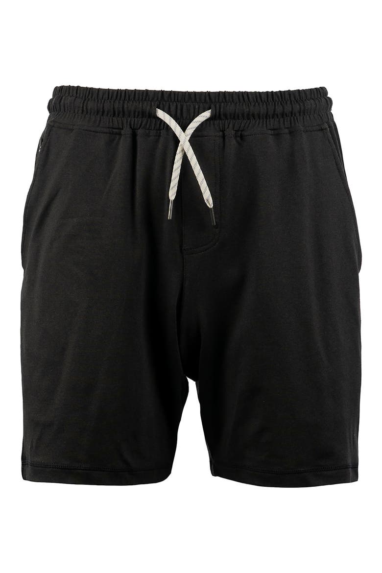 Soft Jersey Shorts, Main, color, HEATHER BLACK