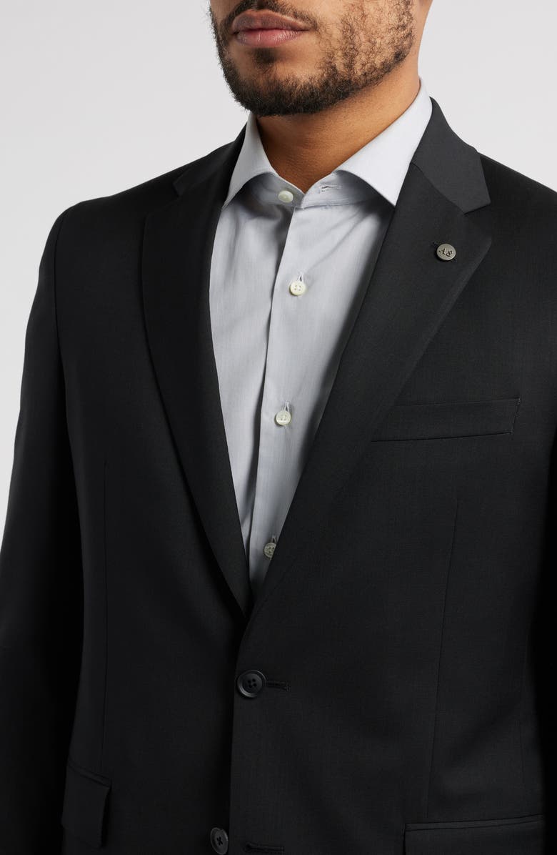 AllSaints Ross Slim Fit Stretch Wool Suit Jacket, Alternate, color, Black