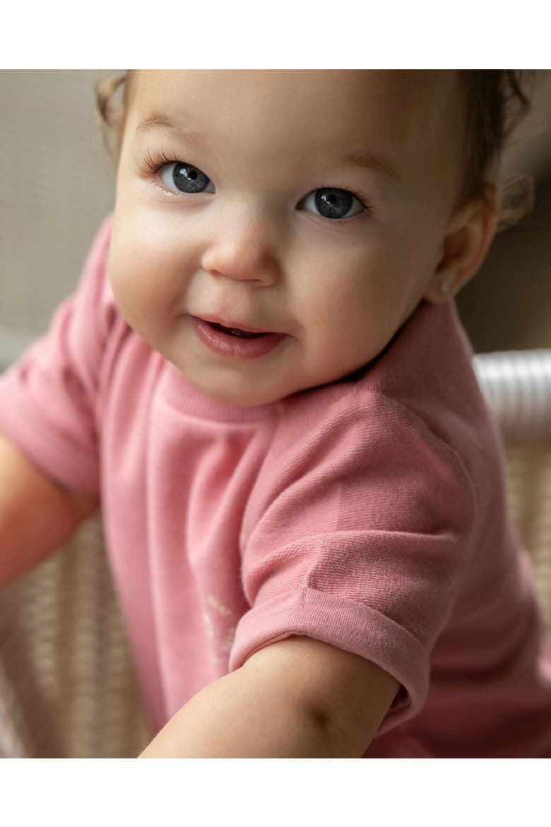 2 Piece Baby and Toddler Stretch Cotton Tee and Shorts Set, Alternate, color, Dusty Rose