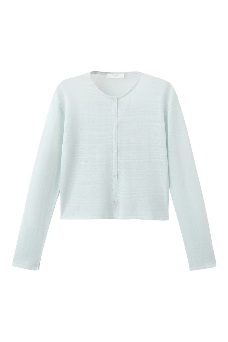 Whisper Weight Linen Blend Cardigan, Alternate, color, BLUE