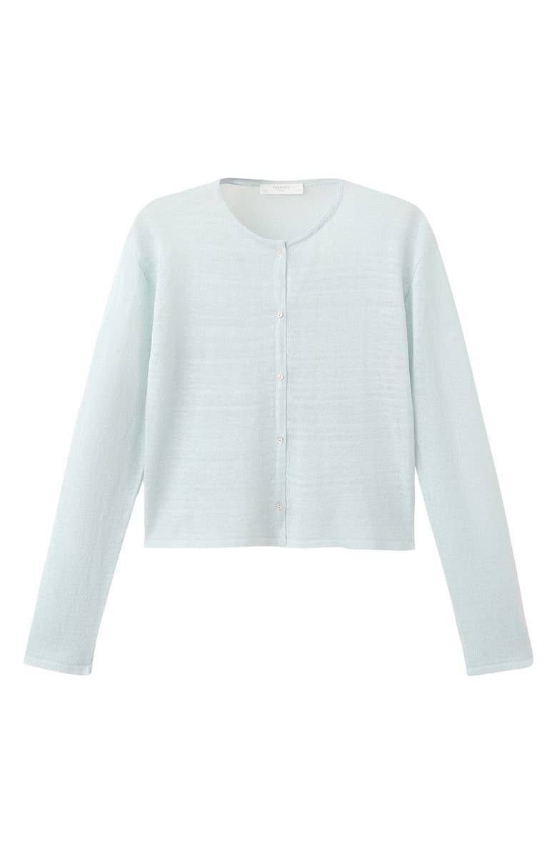MANGO Whisper Weight Linen Blend Cardigan, Alternate, color,