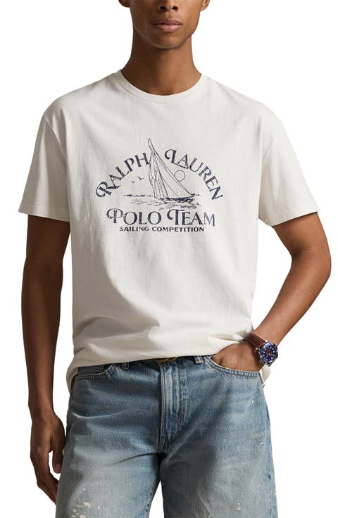 Classic Fit Polo Team Cotton Graphic T-Shirt