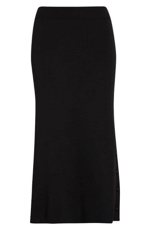 Merino Wool Midi Skirt