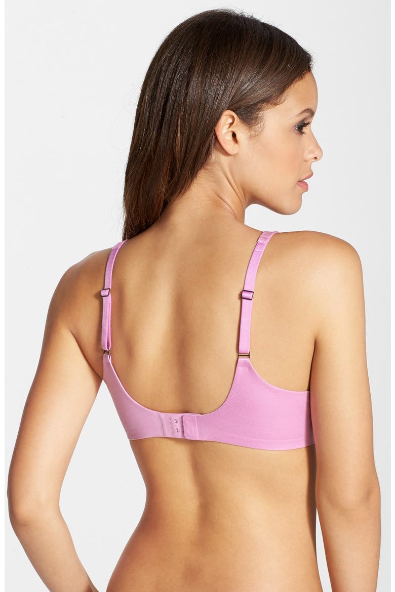 Pillow Cup Signature Push-Up Plunge Bra, Alternate, color, ORCHID BLOOM/ SWEET GREY