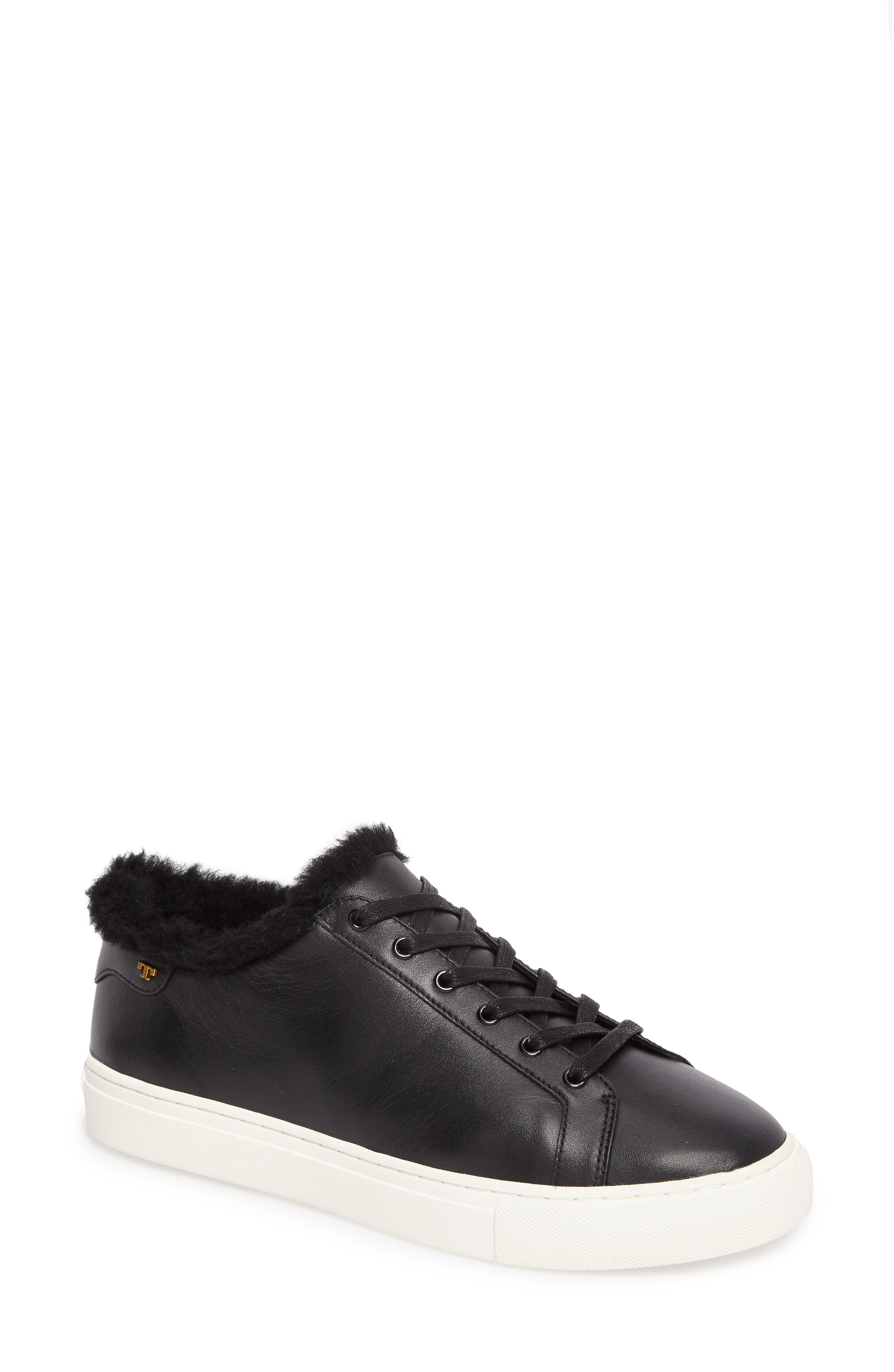 Tory Burch Lawrence Genuine Shearling Lined Sneaker, Main, color, 