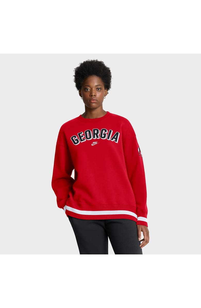 Nike Women's Nike Red Georgia Bulldogs Oversized Legacy Phoenix Sweatshirt, Alternate, color, Red