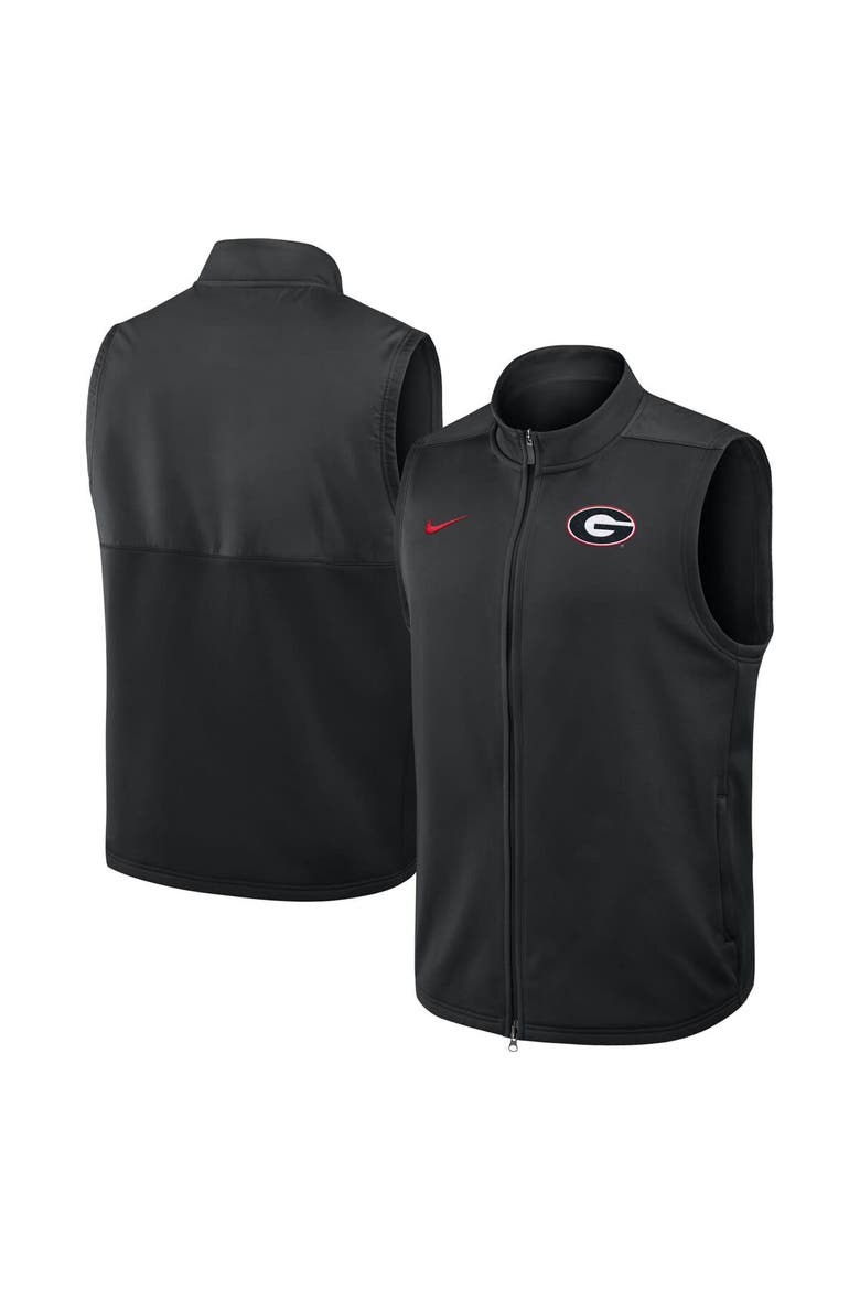 Men's Nike Black Georgia Bulldogs Primetime Victory Performance Full-Zip Vest, Alternate, color, Black