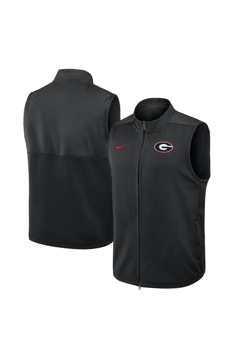 Nike Men's Nike Black Georgia Bulldogs Primetime Victory Performance Full-Zip Vest, Alternate, color, Black