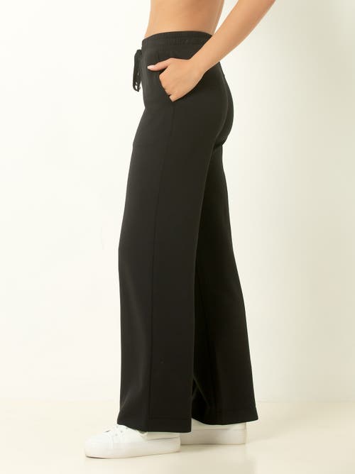 Single Stitch Ultra Soft Wide Leg Pant In Black