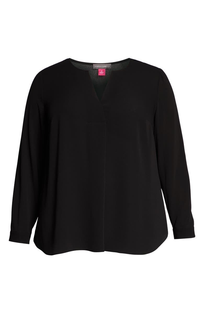 Vince Camuto Soft Texture Split Neck Tunic, Alternate, color, 