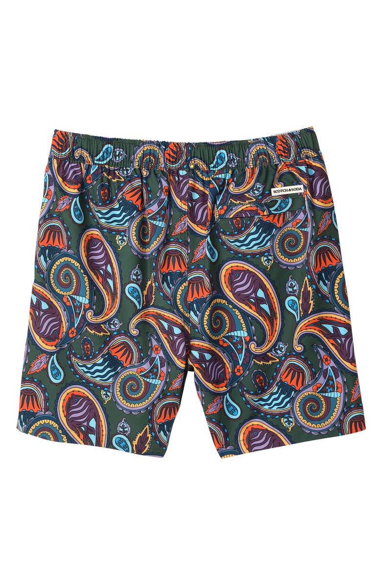 Scotch & Soda Miami Ice Swim Trunks, Alternate, color, Mountain View