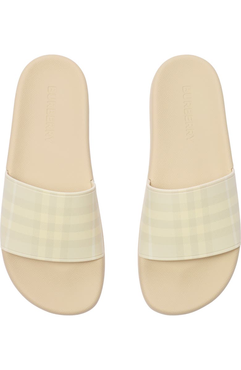 Burberry Check Slides, Alternate, color, Clam Beige