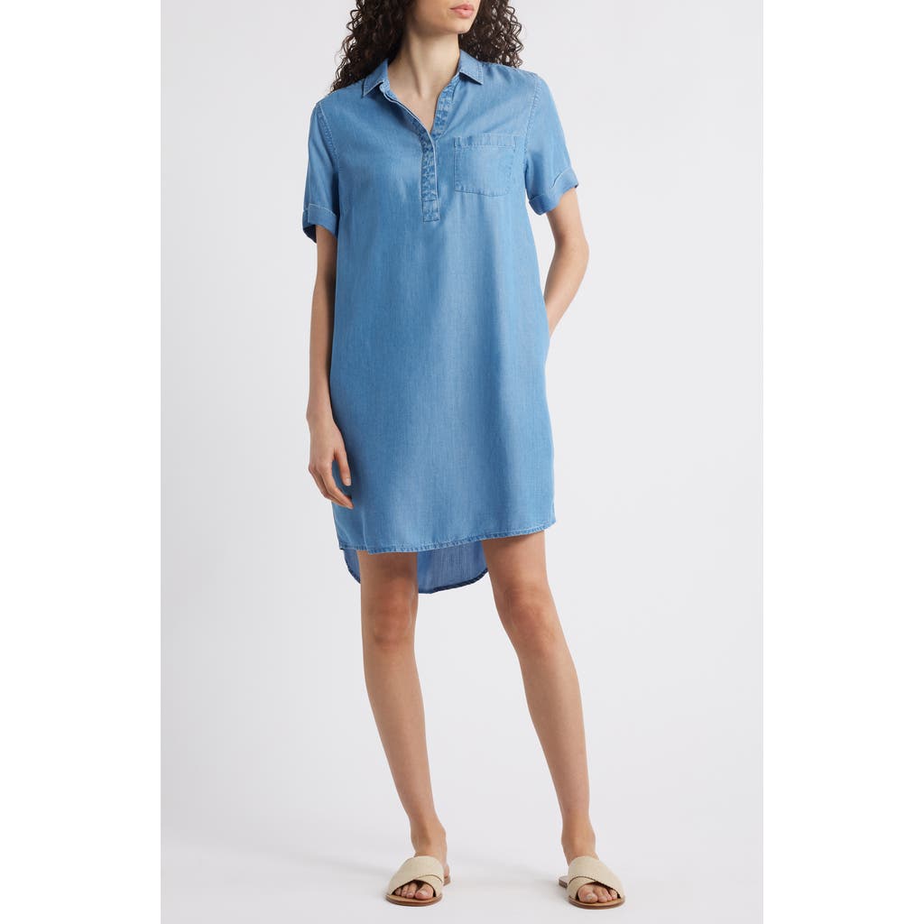 BEACHLUNCHLOUNGE BEACHLUNCHLOUNGE LIZZY SHORT SLEEVE DENIM DRESS