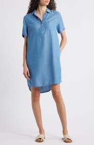 beachlunchlounge Lizzy Short Sleeve Denim Dress