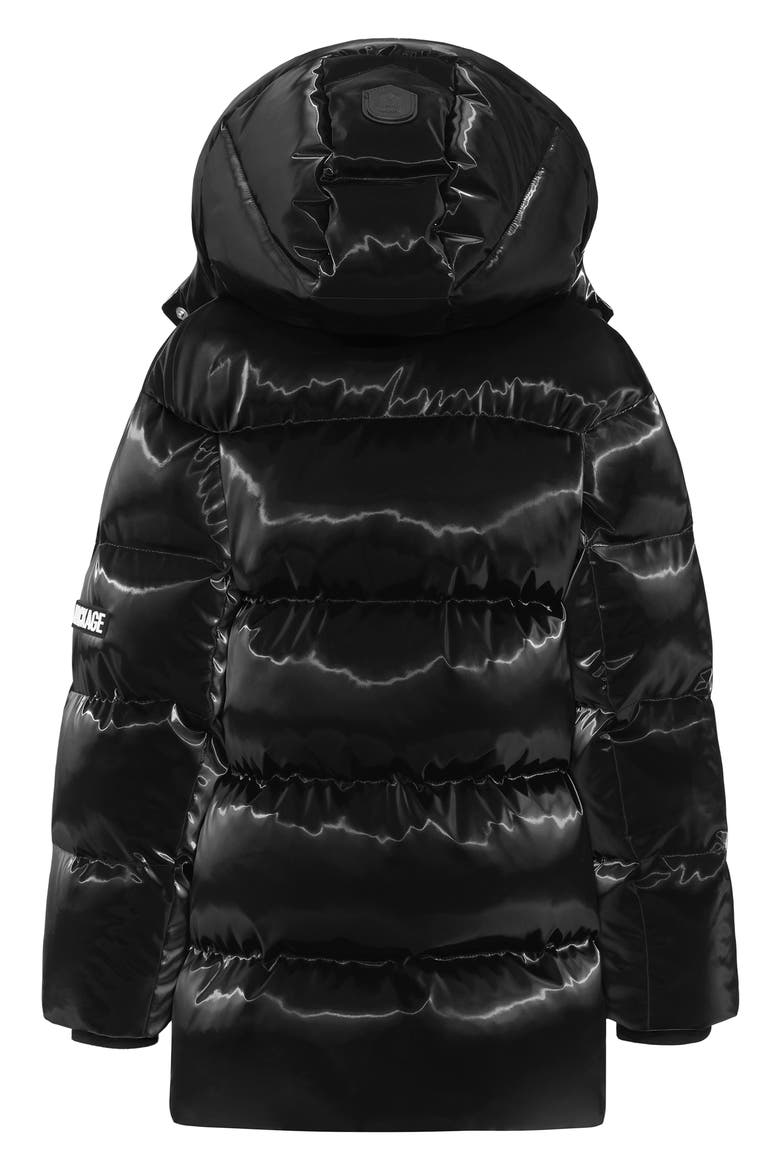 Kennie-Glo Puffer Coat, Alternate, color, BLACK