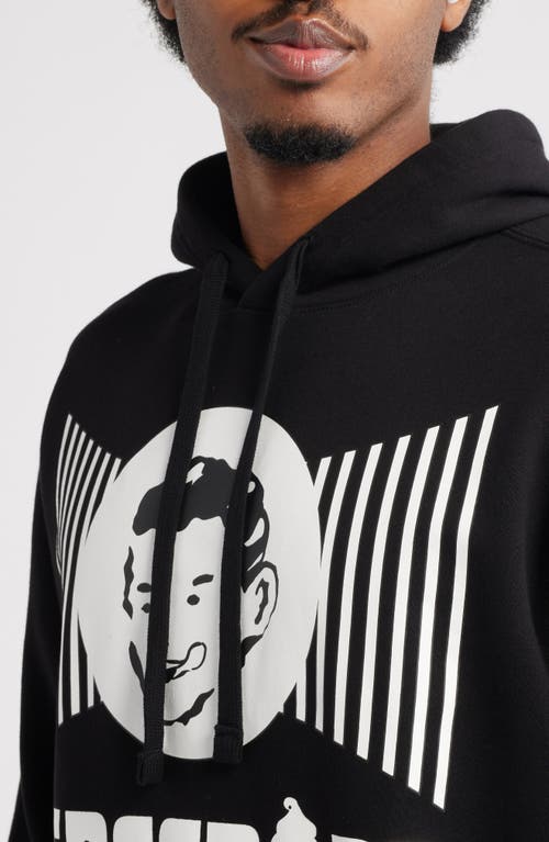 Icecream Coneman Cotton Graphic Hoodie In Black
